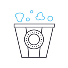 popcorn line icon, outline symbol, vector illustration, concept sign