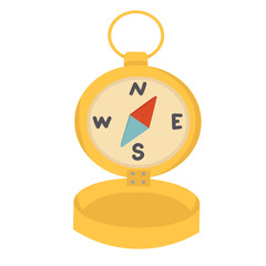 Doodle clipart. Travel compass. All objects are repainted.