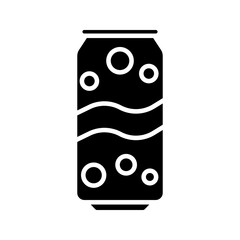 Aluminum soda or beer can icon color editable