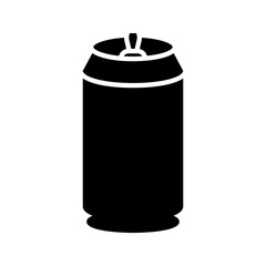 Aluminum soda or beer can icon color editable