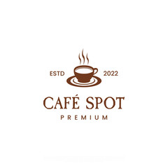 cafe spot logo design retro hipster vintage