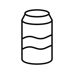 Aluminum soda or beer can icon color editable