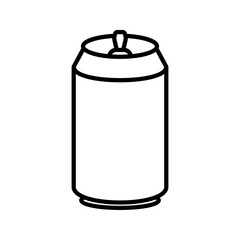 Aluminum soda or beer can icon color editable