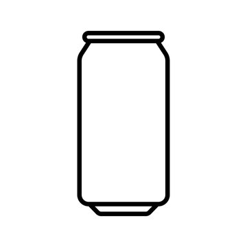 recommend clip art: Aluminum soda or beer can icon color editable