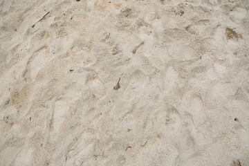 closeup of sand pattern of a beach in the summer. Kemiri beach in kuta mandalika, Lombok island, Indonesia
