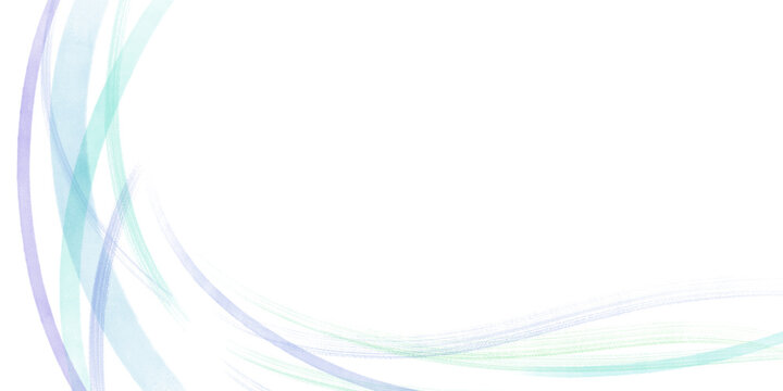 ブルー系のラインで描いた水彩フレーム 1