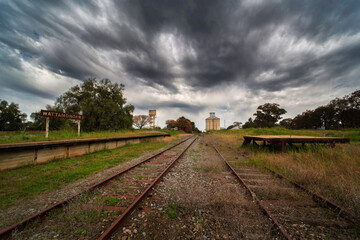 Fototapeta na wymiar Abandoned railway station