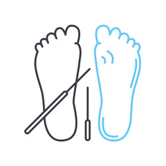 reflexology line icon, outline symbol, vector illustration, concept sign