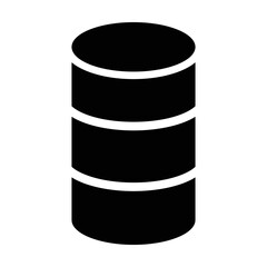 Database black icon. Suitable for website, content design, poster, banner, or video editing needs