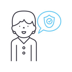 regularity awareness line icon, outline symbol, vector illustration, concept sign