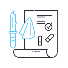 real evidence line icon, outline symbol, vector illustration, concept sign