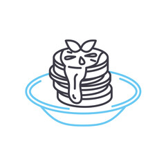 ratotoille line icon, outline symbol, vector illustration, concept sign