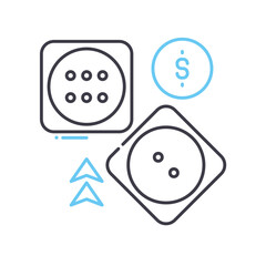 random line icon, outline symbol, vector illustration, concept sign