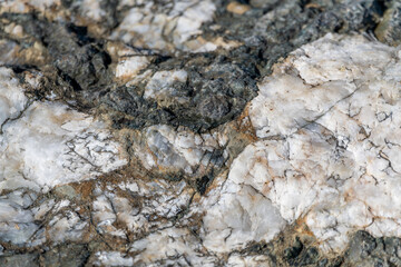 Natural quartz texture seen in northern Canada. Beautiful background, desktop image. 