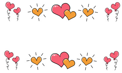 Heart shape banner. Heart shape sale promo poster flyer or web banner Heart shape vector background with heart shape vector illustration for Valentine's Day or others