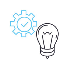 resolve problem line icon, outline symbol, vector illustration, concept sign