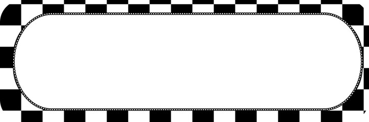 cute colorful banner, tag, label, tape checkers decoration