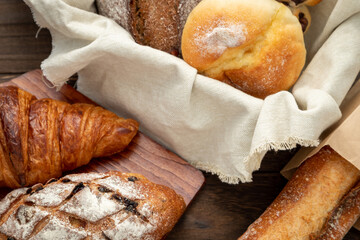 たくさんの種類のパン