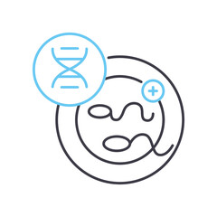 reproduction process line icon, outline symbol, vector illustration, concept sign