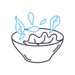 salad line icon, outline symbol, vector illustration, concept sign
