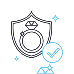 safety line icon, outline symbol, vector illustration, concept sign