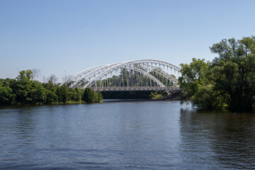 The Vimy Memorial Bridge crosses the Rideau River connecting Strandherd Drive in Barrhaven and Earl...