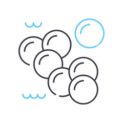 roe fish line icon, outline symbol, vector illustration, concept sign