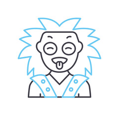 rock music line icon, outline symbol, vector illustration, concept sign