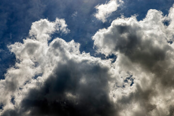 Obraz premium Blue sky with clouds in sunny weather