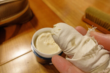 I did maintenance on leather products.	