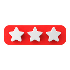 Obraz premium Review star. Star rating. 3D element.