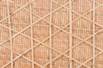 Naklejka premium 農作業用の天日干し 竹細工のザル