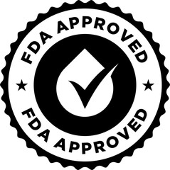 FDA Approved Food and Drug Administration icon, symbol, label, badge, logo, seal