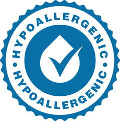 Hypoallergenic Tested label stamp icon