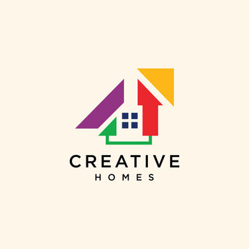 Creative home logo icon vector image