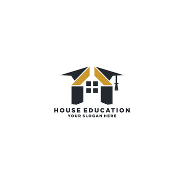 House education logo icon vector image