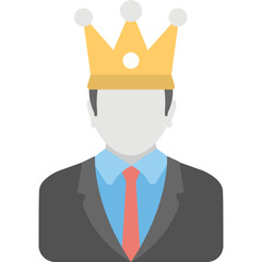 Obraz premium Business King Vector Icon
