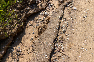 Gravel highway in rural areas