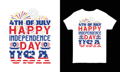 Fototapeta na wymiar Independence day T shirt design