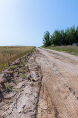 Gravel highway in rural areas