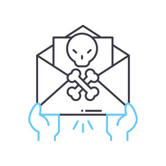 spam line icon, outline symbol, vector illustration, concept sign