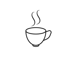 Drink coffee icon on white background. vector illustrator.