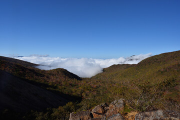 Climbing mountain in autumn, Nasu, Tochigi, Japan