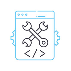 software line icon, outline symbol, vector illustration, concept sign