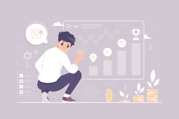 success tips strategy infographic concept illustration