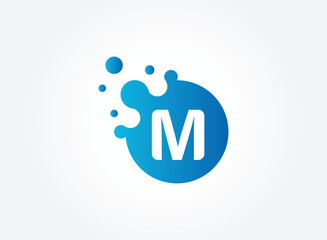 Dots Letter M Logo. M Letter Design Vector with Dots. EPS 10. vector illustrator.