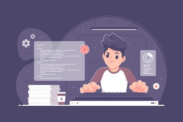 coding and programming concept illustration
