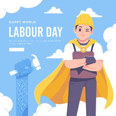 happy labour day illustration background