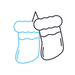 stockings line icon, outline symbol, vector illustration, concept sign