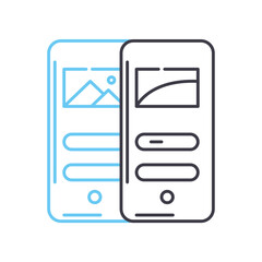 static page line icon, outline symbol, vector illustration, concept sign